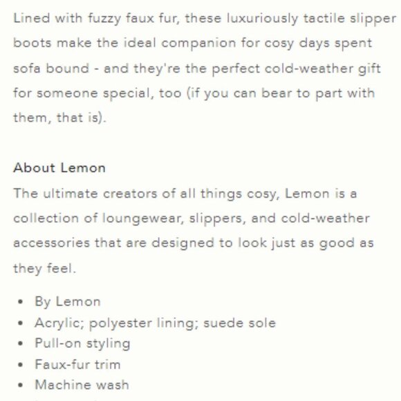 Lemon Anthropologie Pull On Faux Fur Slipper Booties Size S/M - Picture 4 of 4